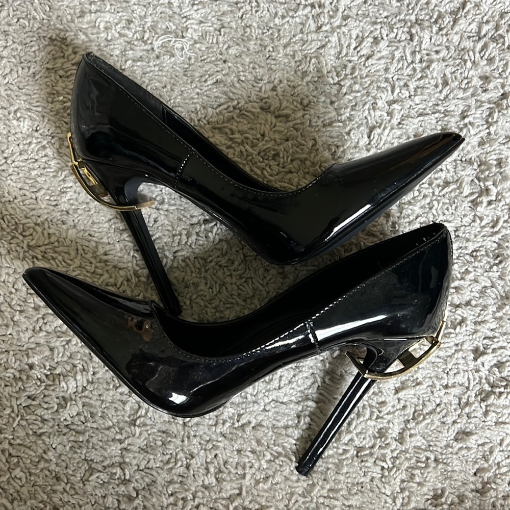 Shiny Black Heels